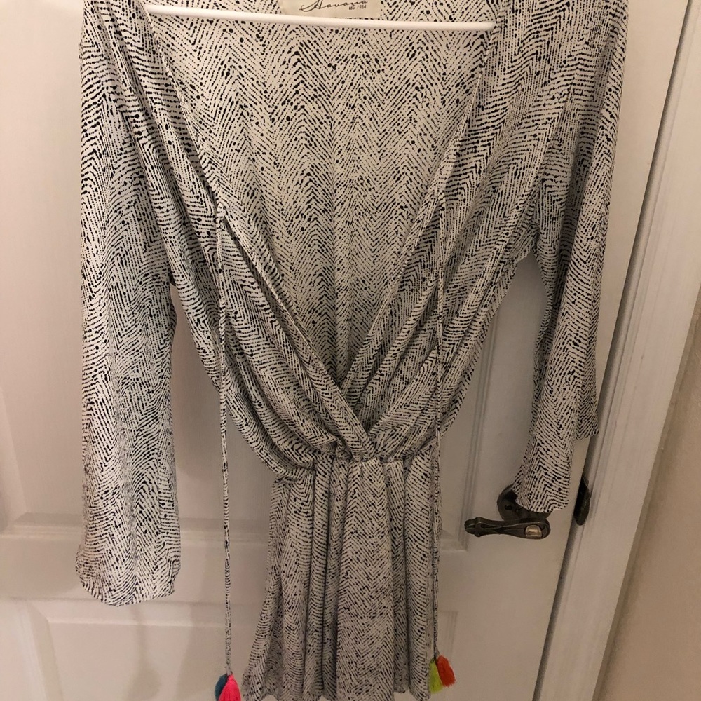 Vintage Havana romper with tassels.